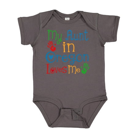 

Inktastic My Aunt in Oregon Loves Me Gift Baby Boy or Baby Girl Bodysuit