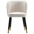thumbnail image 2 of Manhattan Comfort Zephyr 18.9" Velvet & Wood Dining Chair in Cream, 2 of 5