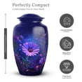 thumbnail image 2 of MUKTIVE Blue Daisy Urn for Ashes for Women - Purple Cremation Urns for Human Ashes Adult - Memorial Urns for Adults - 10 Inch Large Urn for Mom & Dad, 2 of 7