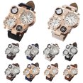 thumbnail image 3 of Trayknick Men Chic Dual Movement Quartz Waterproof Outdoor Thermometer Compass Wrist Watch Rose Gold + White, 3 of 13