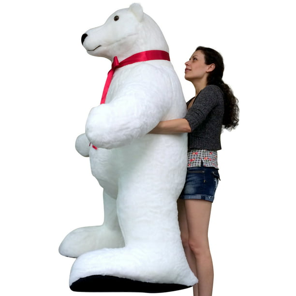 Giant Stuffed Polar Bear 5 Feet Tall Huge Stuffed Animal Made In Usa America Walmart Com Walmart Com
