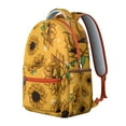 thumbnail image 2 of "Floral Sunflower Backpack for Work & School - Water-Resistant Fabric, Spacious Compartments, Stylish Wildflower Print, Comfortable for All-Day Wear", 2 of 6