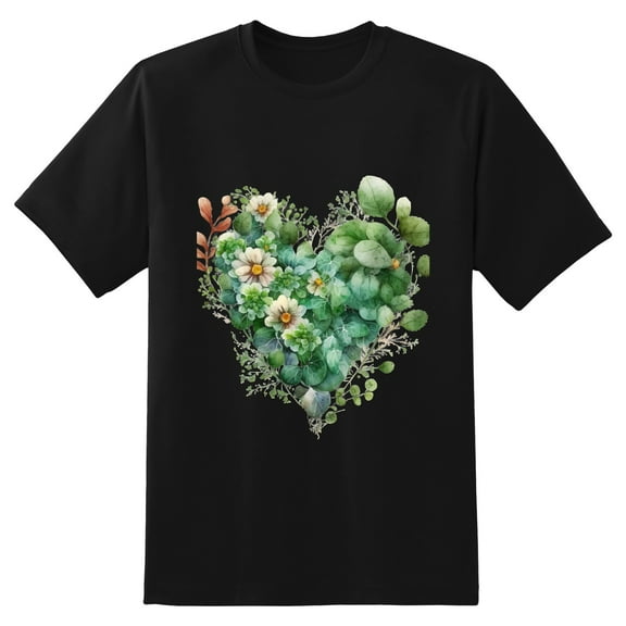 Men's Graphic TeeHeart Letter Print T-Shirts Round Neck Short Sleeves Sizes XS-5XL Summer Daily Casual Tops