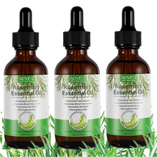1-3pcs Rosemary Essential Oil Hair Growth Loss & Skin Care Treatment Pure Oils