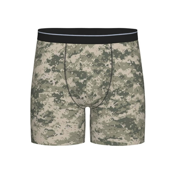 Men Army Pixel Camouflage Boxer Briefs Moisture Wicking Funny Boxer Shorts