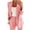 Pink plus size blazer set a1, variant on Cagogo Women Plus Size 2 Piece Blazer Set Open Front Long Sleeve Jacket Elastic Waisted Pants Matching Work Business Outfits Casual Solid Office Suit Tracksuit Travel Clothes, Blue M