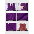 thumbnail image 4 of Conjunto de chaleco morado para niños Suit YuanLu con pantalones, camisa y corbata, talla 7, 4 of 7