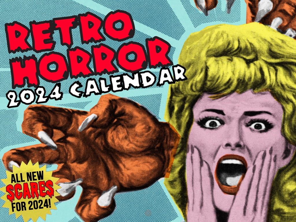 Retro Horror Calendar 2024 Vintage Wall Calendar Retro Horror Calendar