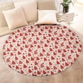thumbnail image 4 of Red Christmas Tree Pattern Round Blanket,Comfortable Soft Flannel Throw Blanket,All Season,Warm Lightweight Blankets for Sofa Bed Couch Living Room Chair 60"x60", 4 of 5