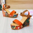 thumbnail image 6 of Floenr Womens Sandals Flip Flops for Women,Summer Women Open Toe Breathable Sandals Flower Buckle Strap Wedges Shoes, 6 of 8