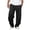#0010-Black, variant on Qiyinn Man Fashion Casual Comfy Solid Color Loose Summer Drawstring Pockets Pants