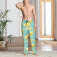 thumbnail image 2 of Logiee Yellow Lemon Print Pajama Pants for Men,Men’s Pajama Bottoms,Mens PJ Pants with Pockets & Button Fly-Small, 2 of 6