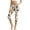 Beige-Dachshund Dog Paw Cactus, variant on HELLHERO Sea Turtle Starfish Printed Yoga Pants for Women High Waisted Workout Leggings Athletic Yoga Capris with Pockets, XL