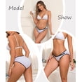 thumbnail image 6 of CF Modal Bikini Panties for Women Pack Soft Breathable Underwear String Bikini Low Rise Briefs Ladies Hipster Panty S-2XL (5B,L), 6 of 7