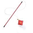 thumbnail image 2 of 2PCS Faux Feather Cat Wand Plastic Funny Cat Teaser Wand Kitten Interactive Toy, 2 of 10