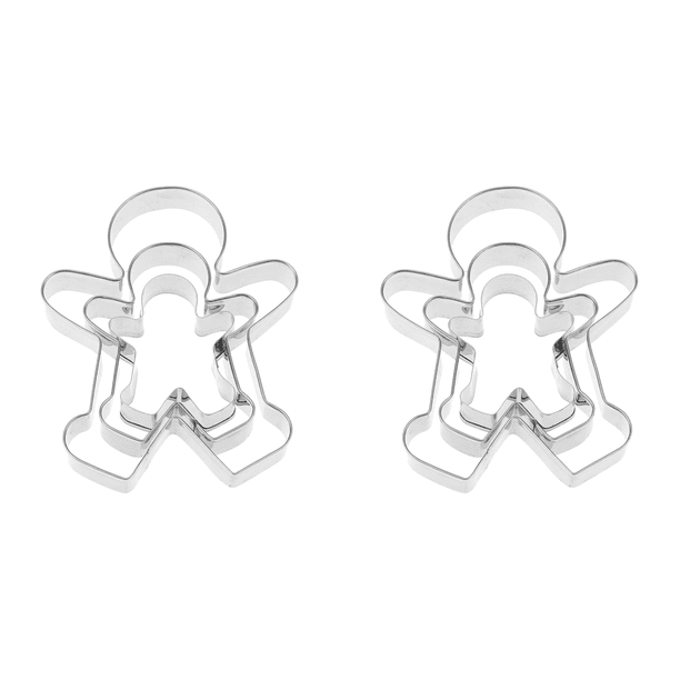 3 moldes para galletas de jengibre, cortadores de frutas y repostería Herramientas (Niño)