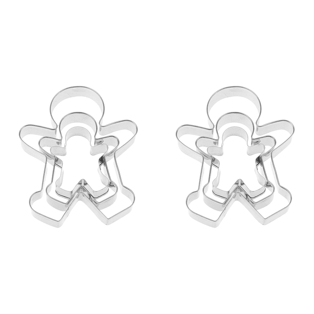 3 moldes para galletas de jengibre, cortadores de frutas y repostería Herramientas (Niño)