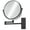 Black, variant on Umirokin 9" Magnifying Wall Mount Makeup Vanity Mirror, 1x/7x Double-Side with Magnification, Swivel Extendable Shaving Mirror for Bathroom, Chrome