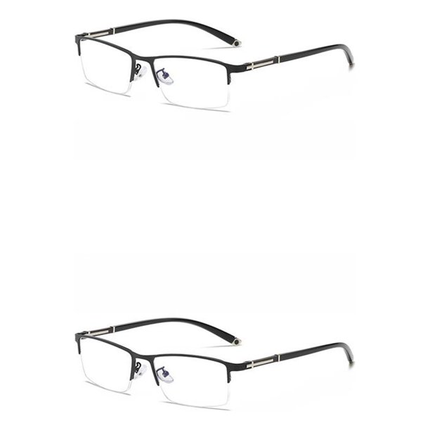 Minnieouse Gafas de lectura fotocromáticas, gafas, soporte de nariz , gafas ligeras, gafas de bloqueo, gafas de luces planas Negro Bolígrafo transparente 2Conjunto