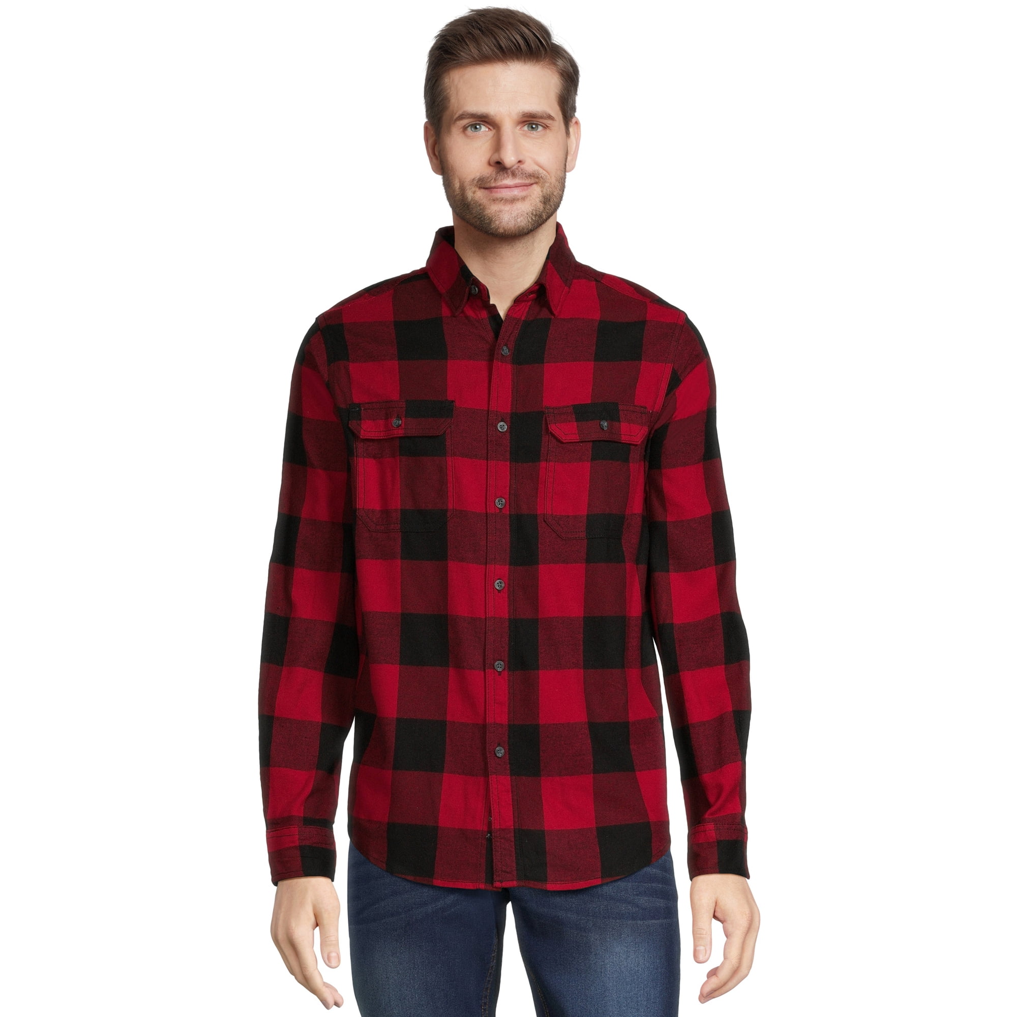 George Men's Long Sleeve Flannel Shirts, 2-Pack, Sizes S-2XL - image 4 of 5