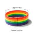 thumbnail image 2 of Universal Rainbow Bracelet Silicone Lesbian Pride Wristband Party Props, 2 of 6