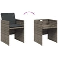 thumbnail image 5 of vidaXL 13 Piece Garden Dining Set with Cushions Grey Poly Rattan, 5 of 5