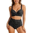 thumbnail image 2 of HVOBTTY Summer Women's 2 Piece Bikini Swimsuit Set High Waist Stretch Casual Structure for Border Beach Daily Outfit, 2 of 4