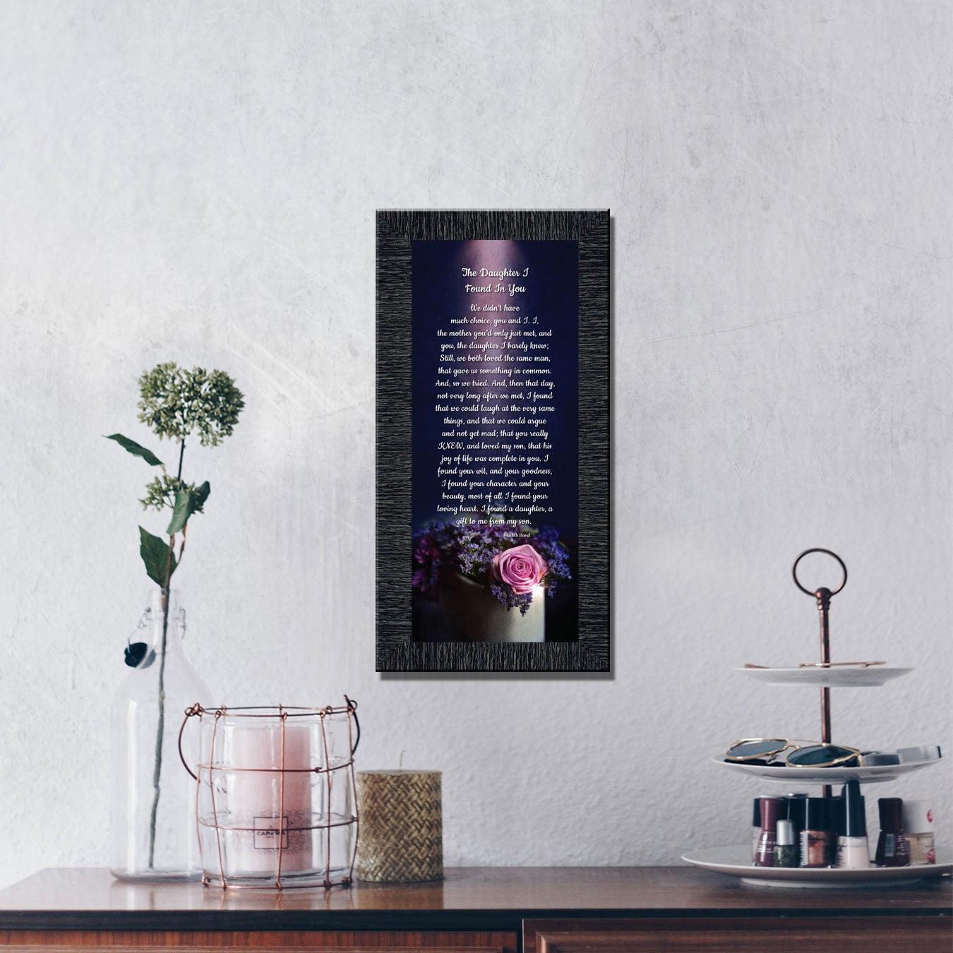 Daughter In Law Gifts from Mother In Law, Gift for Future Daughter In Law, Bonus Daughter Gifts from Mother of the Groom, Daughter In Law Birthday Card, The Daughter I Found In You Home Decor, 7308CH