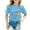 Sky Blue, variant on Hiijoy Toddler Girls Last Day of School Tshirt Letter Print Short Sleeve Loose Soft T Shirt