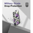 thumbnail image 6 of Ringke Fusion Design Compatible with iPhone 14 Pro Case, Transparent 3D Print Design Hard Back with Shockproof Clear Bumper Cover - Purple Rose, 6 of 11