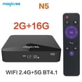 thumbnail image 1 of TV BOX N5 Android 9.0 TV BOX Amlogic S905X Quad-core 4K Résolution 2 Go RAM 16 Go ROM 2.4G 5G WiFi Ensemble Top BOX Noir_2 + 16 Go Double WiFi Réglementations Britanniques, 1 of 5