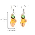 thumbnail image 2 of LPSSTORE Cute Colorful Swimming Figure Earrings Personalized Creative Resin Handmade Ear Drops (1Pair), 2 of 3