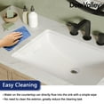 thumbnail image 6 of DV-1U0208 DeerValley 24" x 17" White Ceramic Rectangular Undermount Bathroom Sink with Overflow, 6 of 10
