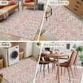 thumbnail image 6 of 4x6Ft Area Rugs Orange Boho Non-Skid Rubber Backing Large Rectangle Rugs - Living Room Bedroom Home Office, Vintage Southwestern Ethnic Mexican Floral Indoor Floor Mat Carpets Washable Rug, 6 of 9