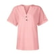 thumbnail image 5 of Tops deportivos para mujer,Camiseta de cuello en V para mujer, informal, de manga corta, de poliéster suave, ideal para el hogar y el uso diario, sopatenor, 5 of 8