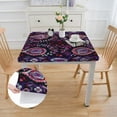 thumbnail image 2 of WYYP Paisley Print Square Tablecloth Waterproof Resistant Fabric 100% Polyester Fiber 46*46, 2 of 8