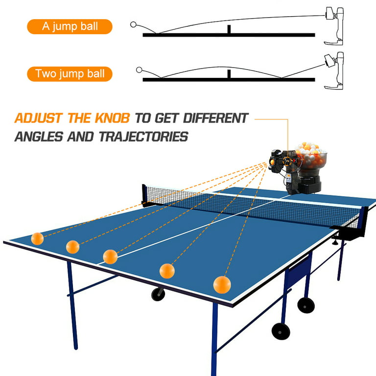 Tomfoto Table Tennis Robot Ping Pong Ball Machine Serves 40mm Regulation  Ping Pong Balls Automatic Table Tennis Machine for Training Solo Trainer