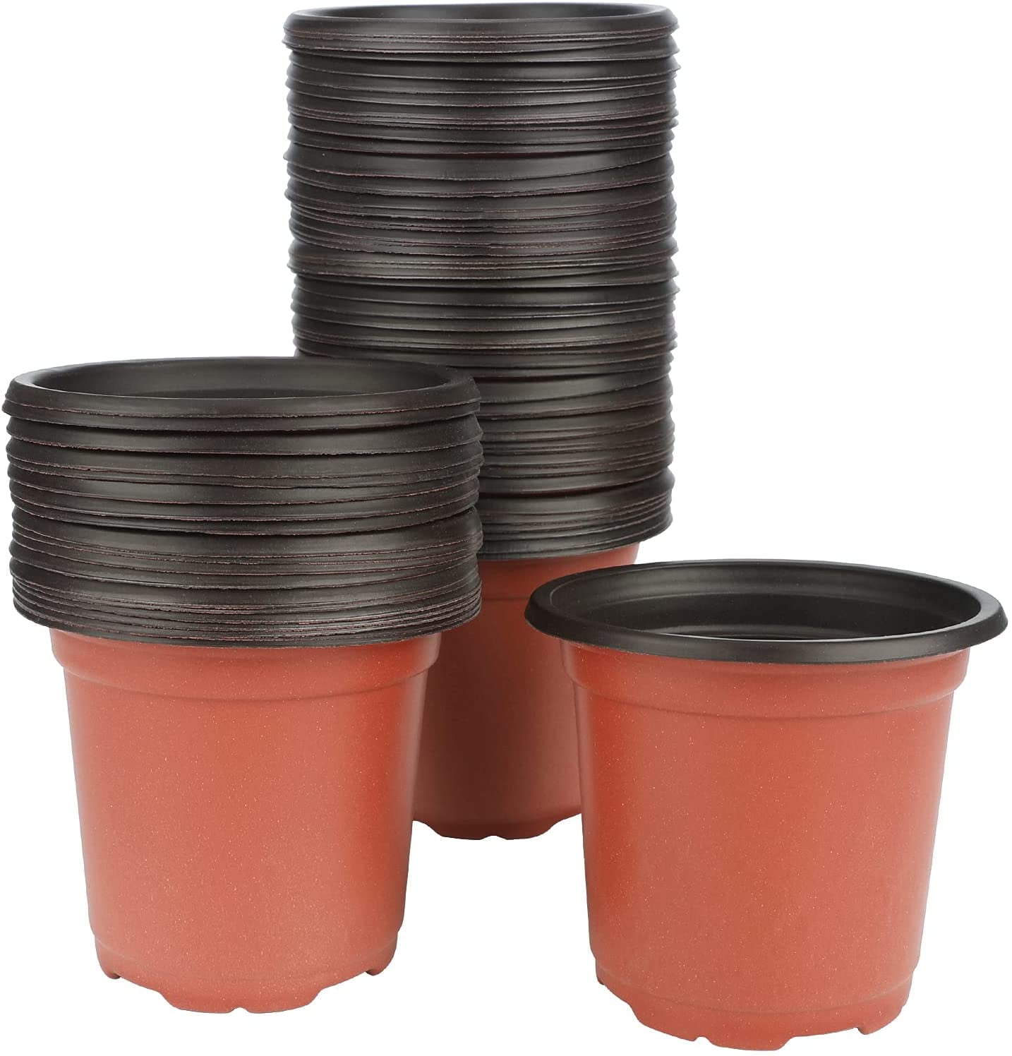 1000 X 9cm Plant Pots Black Plastic Tall Deep Full Size Flower Pot 3.5" 