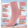 thumbnail image 4 of 4 Pairs Women's Thermal Socks - Thick, Warm, Cozy Crew Socks for Winter Hiking, Running, Gifts, 4 of 7