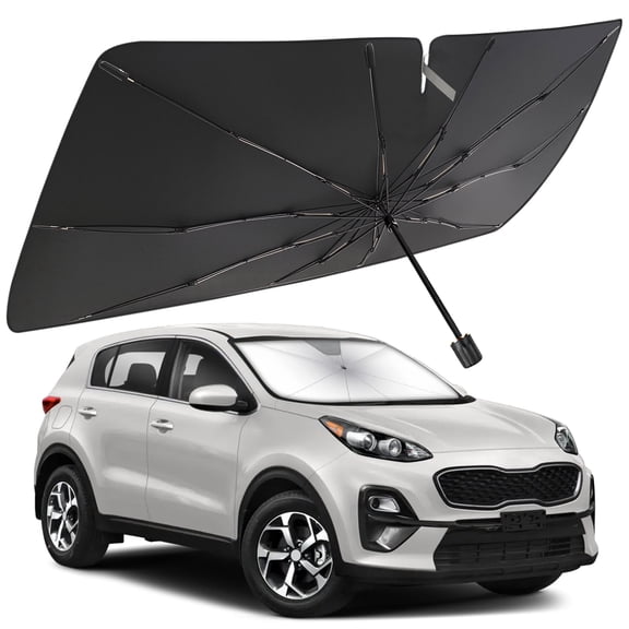 Windshield Sun Shade Umbrella for Kia Sportage 2018-2025, Foldable Car Umbrella Sunshade with UV Block Front Window Cover (Heat & Sun Protection)
