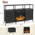 thumbnail image 5 of Waleaf Fireplace TV Stand with Fireplace, 49" Entertainment Center up to 55 inch TV,Dresser for Bedroom, Living Room with Power Outlets & LED Lights, 5 of 8