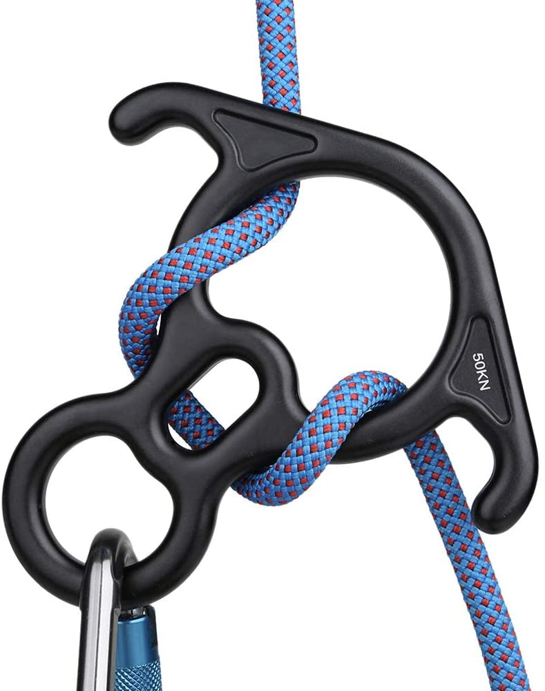 50KN Rescue Figure, 8 Descender Large BentEar Belaying and Rappelling