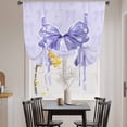 thumbnail image 3 of Purple Bow Tie Up Curtains for Windows, Adjustable Balloon Window Shades, Cute Bowknot Simple Pure Color Kitchen Window Treatments Farmhouse Short Curtains with Rod Pocket 42"x45", 3 of 8