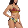 thumbnail image 2 of Daiia Beautiful African Woman Women's Bikini Set Two Piece Swimsuit High Waisted Bikini Adjustable Straps Bikini Perfect for Beach, Pool, and Summer Vacation-Large, 2 of 9