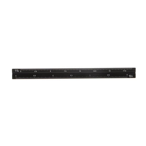 Abbracc Aluminum Multifunctional Engineer Triangular Scale Ruler 1:20 1:25 1:50 1:75 1: 15cm