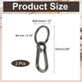 thumbnail image 2 of Uxcell Metal Keychains Keyring Hook Clip Key Rings, Zinc Alloy Key Chain Holder Organizer for Men & Women Home Car Keys Matte Black, 2 of 7