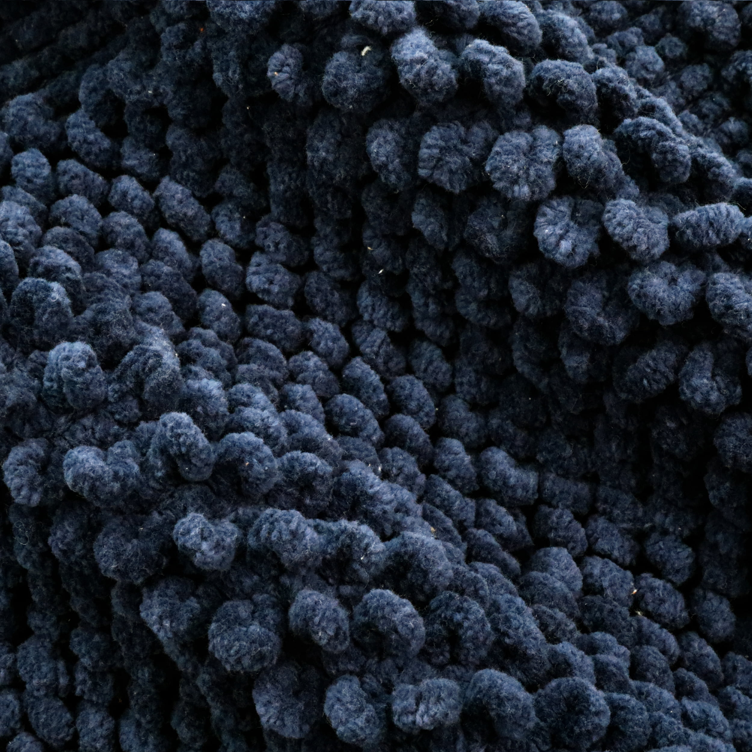 Jean Pierre New York Sophie Border 100% Cotton Bath Mat - Non-Slip Bath Rug - Midnight Navy - 20" x 32"