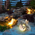 thumbnail image 3 of Estatua de dragón de resina Zen Yoga Dragon decoración del jardín del hogar esculturas artísticas de Buda dragón para porche de patio al aire libre, 3 of 8