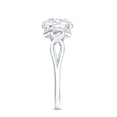 thumbnail image 4 of Rosec Jewels Certified Moissanite Oval Engagement Ring 1 Carat - D-VS1 Quality - Crossover Ring for Women - with Jewelry Box, 14K White Gold, US 7.50, 4 of 9