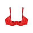 thumbnail image 3 of iiniim Women's Underwire Shelf Bra Sparkle Rhinestone Push Up Padded Balconette Bra Tops Red XL, 3 of 5